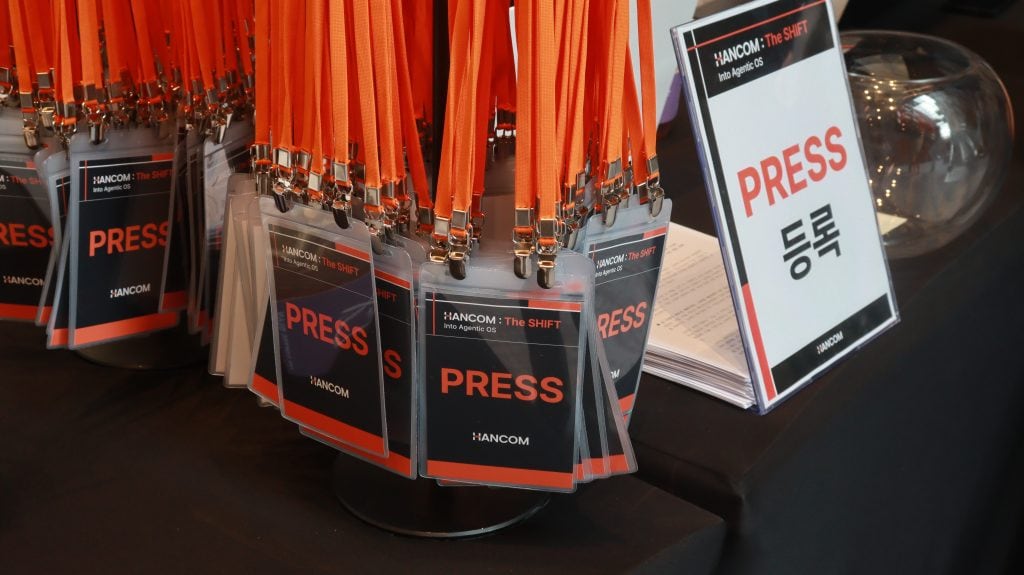 HANCOM: THE SHIFT Into Agentic OS Press Conference — Overview of the Event Hall