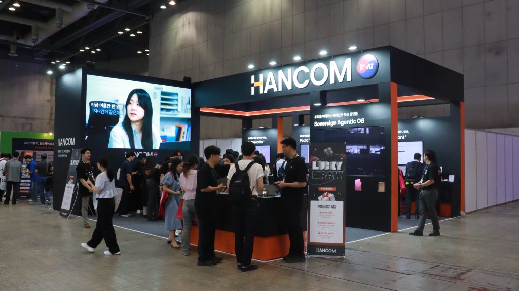 Photo from Hancom’s booth at Korea Public AI Expo 2026