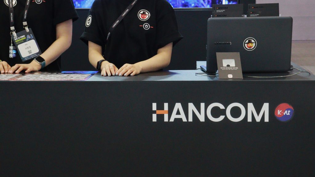 Photo from Hancom’s booth at Korea Public AI Expo 2026