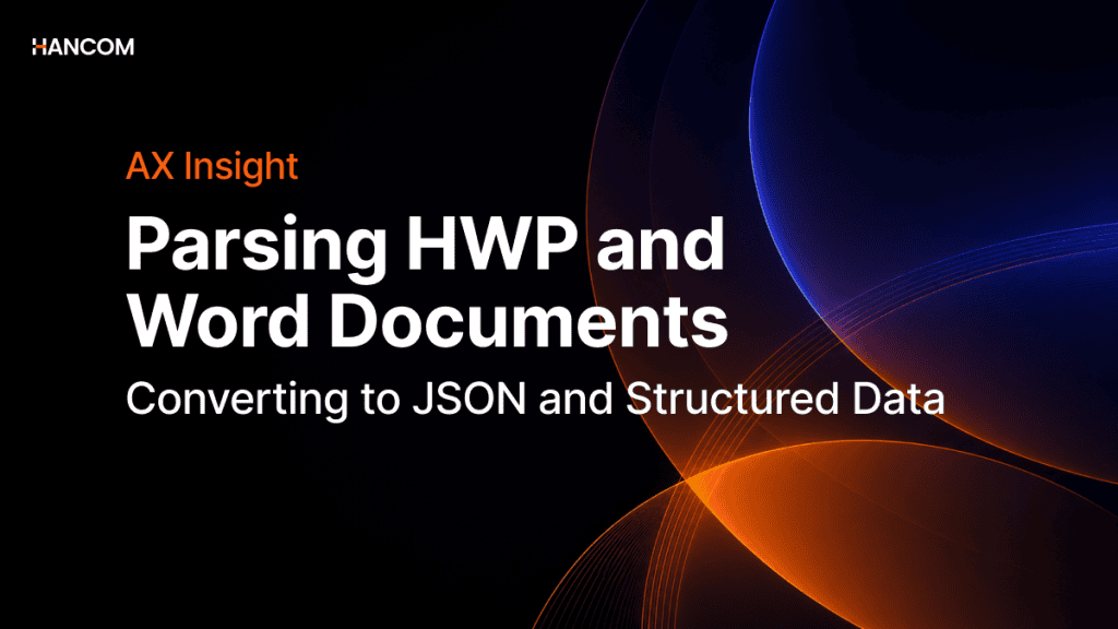 How to parse Hangul and Word documents and convert them into structured data such as JSON