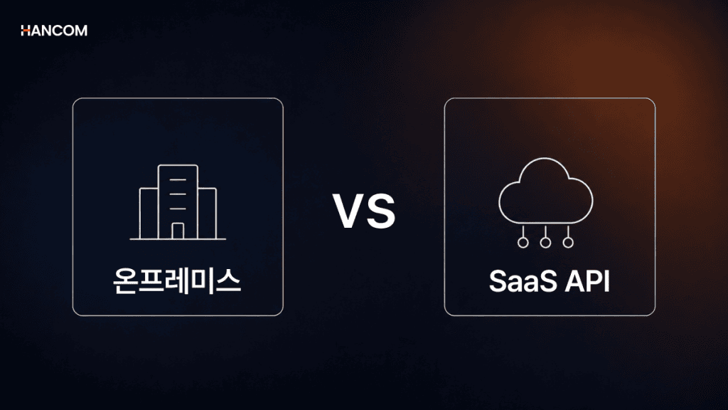 Diagram comparing on-premises and SaaS API deployment methods for closed-network RAG preprocessing